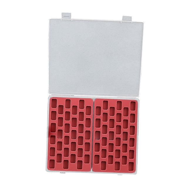 tredstone Bobbin Box Bobbins Container Bobbin Organizer Bobbins Spools Access Easy Box Clear Red 66 Grids