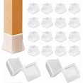 thumbnail image 1 of Silicone Chair Caps, Silicone Glides Caps, Square Chair Leg Cover Pads, Silicone Chair Leg Caps To Prevent Scratches And Noise, 35-40mm/16 Pcs, 1 of 5