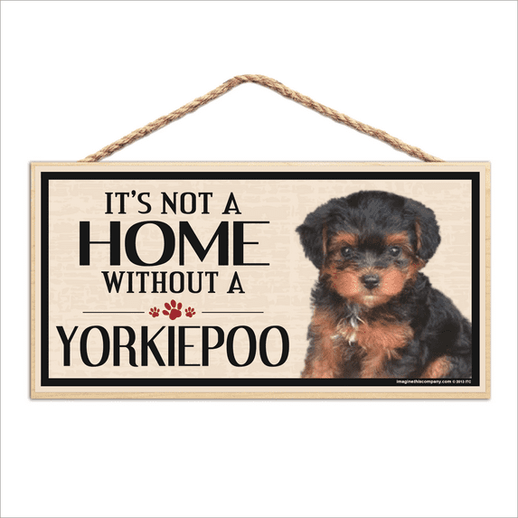 Yorkiepoo Wood Breed Sign
