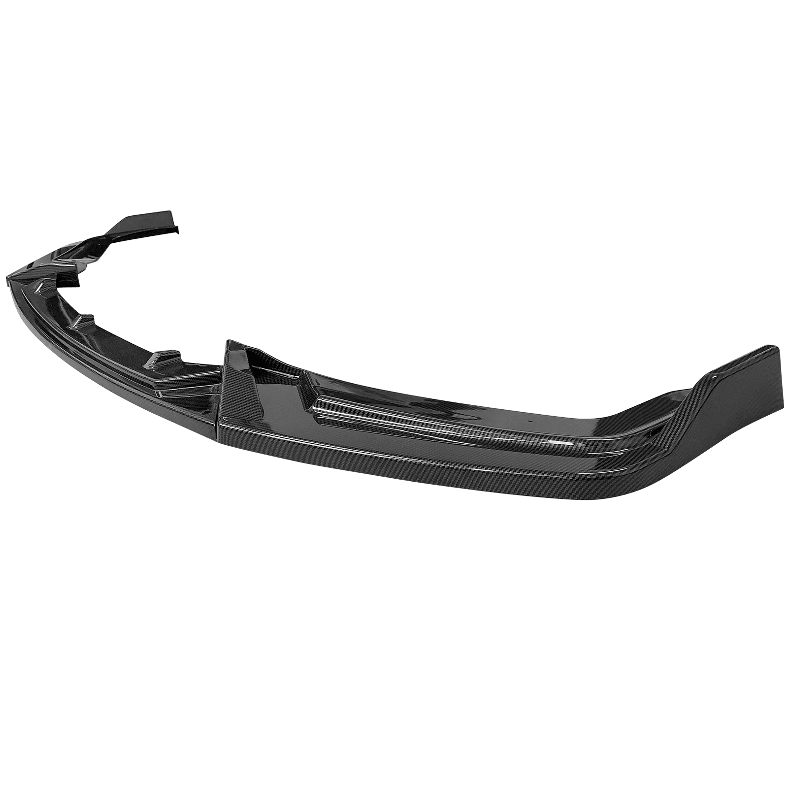 Ikon Motorsports Front Bumper Lip Compatible With 17-21 Honda Civic Hatchback & Si IKON Style Carbon Fiber Print Front Air Dam Chin Spoiler Splitter 3PCS