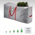 thumbnail image 4 of LanSuare Christmas Tree Storage Bag, Oxford Cloth Waterproof Christmas Tree Bag with Reinforced Handles and Zippers, for Holiday Christmas Trees(59"x20"x25", Gary), 4 of 6
