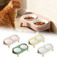 thumbnail image 2 of Elevated Cat Food and Water Bowls, 2-in-1 Slow Feeder Dish with Non- Base, Ergonomic Design for Better Digestion & Reduced Vomiting, Suitable for Small Medium Large Cats (A), 2 of 9