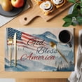 thumbnail image 2 of American Flag Placemats Set of 12 4th of July Independence Day Forest Rustic Place Mats Indoor Wipeable Table Mats Washable Dining Table Placemats for Kitchen Holiday Party Home Decor 13x19 Inch, 2 of 9