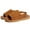 Brown, variant on Comfortable Flat Sandals for Women Slides with Adjustable Strap Casual Summer Sandals for Casual & Beach Walking Occasion