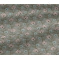 thumbnail image 4 of oneOone Cotton Jersey Medium Gray Fabric Leaves & Flower Floral Sewing Material Print Fabric By The Yard 58 Inch Wide, 4 of 4