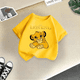 thumbnail image 2 of Camiseta de algodón deportiva informal con estampado de El Rey León de Disney para verano, para bebés, niños y niñas, camiseta de algodón con cuello redondo para exteriores, 2 of 5