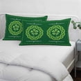 thumbnail image 4 of St. Patrick's Day Pillow Covers King, Farmhouse Lucky Leaves Stripes Border Soft Brushed Microfiber Breathable Throw Pillow Covers, Decorative Pillowcase with Zipper for Couch Sofa Bedroom 20"x36", 4 of 9