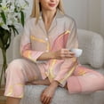thumbnail image 6 of Fotbe Abstract Marble Texture Pattern Long Sleeve Pajama Set for Women,Sleepwear Set,2-piece Loungewear Set,Soft PJs Comfy Nightwear with Pockets -X-Large, 6 of 7