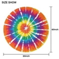 thumbnail image 6 of Colorful Rainbow Tie Dye Spiral Pattern Round Tablecloth 60"x60",Wrinkle Wipeable Table Cloth for Kitchen Dining Room Picnic Patio Party, 6 of 6