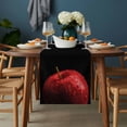 thumbnail image 2 of Red Fruit Table Runner - 48 Inch Long, Kitchen Dining Table Runner Dresser Scarves, Modern Minimalist Decor Black Background Farmhouse Decor for Coffee Tables Wedding Party Banquet, 2 of 8