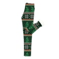 thumbnail image 3 of ManxiVoo Women's Elastic High Waist Fleece Lined Printed Leggings for Thermal Comfort in Winter Workout and Daily Use XXL Size Green, 3 of 8