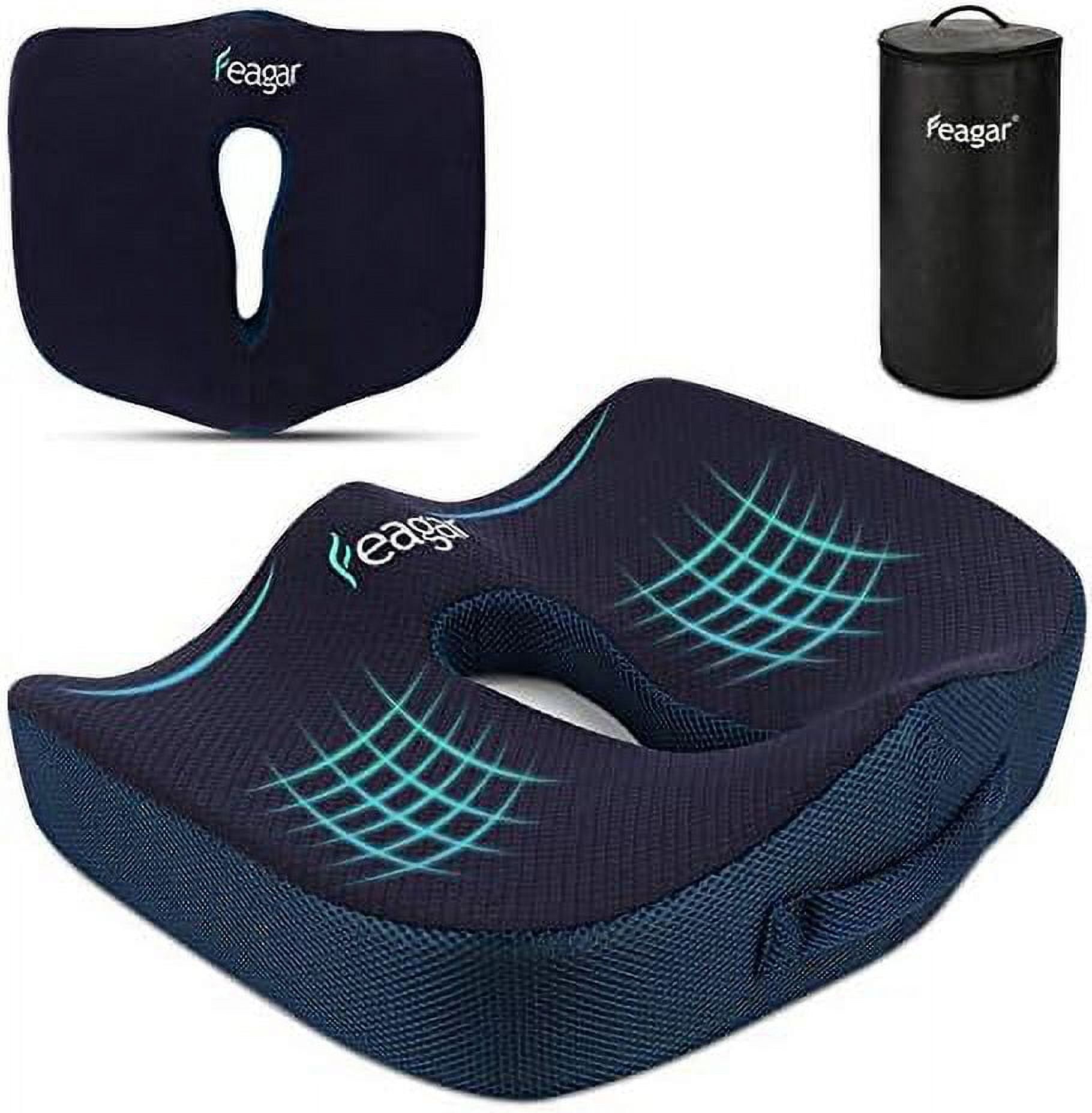 FEAGAR Orthopedic Seat Cushion Sciatica Prostate Tailbone Hemorrhoid / No  Box