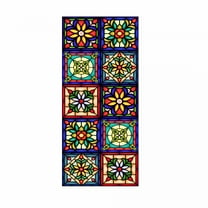 LAMIRO 17.72 X 39.37 in Retro Flowers Decorative Window Film