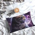 thumbnail image 3 of Salouo Purple Moon Cat Pattern Pillow Cases,1PC Pillow Covers with Envelope Closure Decorative Pillow Case for Bed Couch,Pillows Not Included-14"x20", 3 of 6