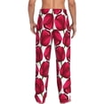 thumbnail image 3 of Uemuo Tulips Flowers Pattern Men's Wide Leg Palazzo Lounge Pants with Pockets Light Weight Loose Comfy Casual Pajama Pants-Medium, 3 of 9