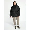 thumbnail image 2 of Ozark Trail Women's and Women's Plus Mid Length Puffer Coat, Sizes XS-2X, 2 of 2