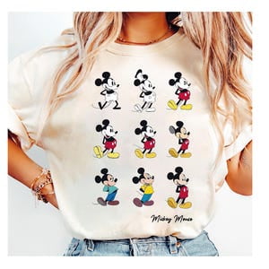 Disney Mickey Mouse Through The Years Shirt, Classic Mickey Mouse Pose Shirt, Magic Kingdom Shirt, Disneyland Trip Family Outfits