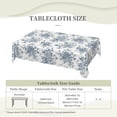 thumbnail image 6 of Blue Floral Table Cloth for Dining Tables,Washable Boho Vintage Navy Blue White Flowers Tablecloths Wildflower Tabletop Decoration Rectangle Table Cover for Kitchen,Party,Holiday, 60x84Inch, 6 of 7