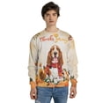 thumbnail image 4 of Happy Thanksgiving Basset Hound with Turkey Pumpkins Autumn Vibes All Over Print 3D Sweatshirt Unisex Merch Bassets Dog Breed Lovers Gifts Idea - 12018, 4 of 6