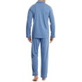 thumbnail image 2 of Men's 100% Cotton Long Button-Down Sleepwear Pajama Set, 2 of 7