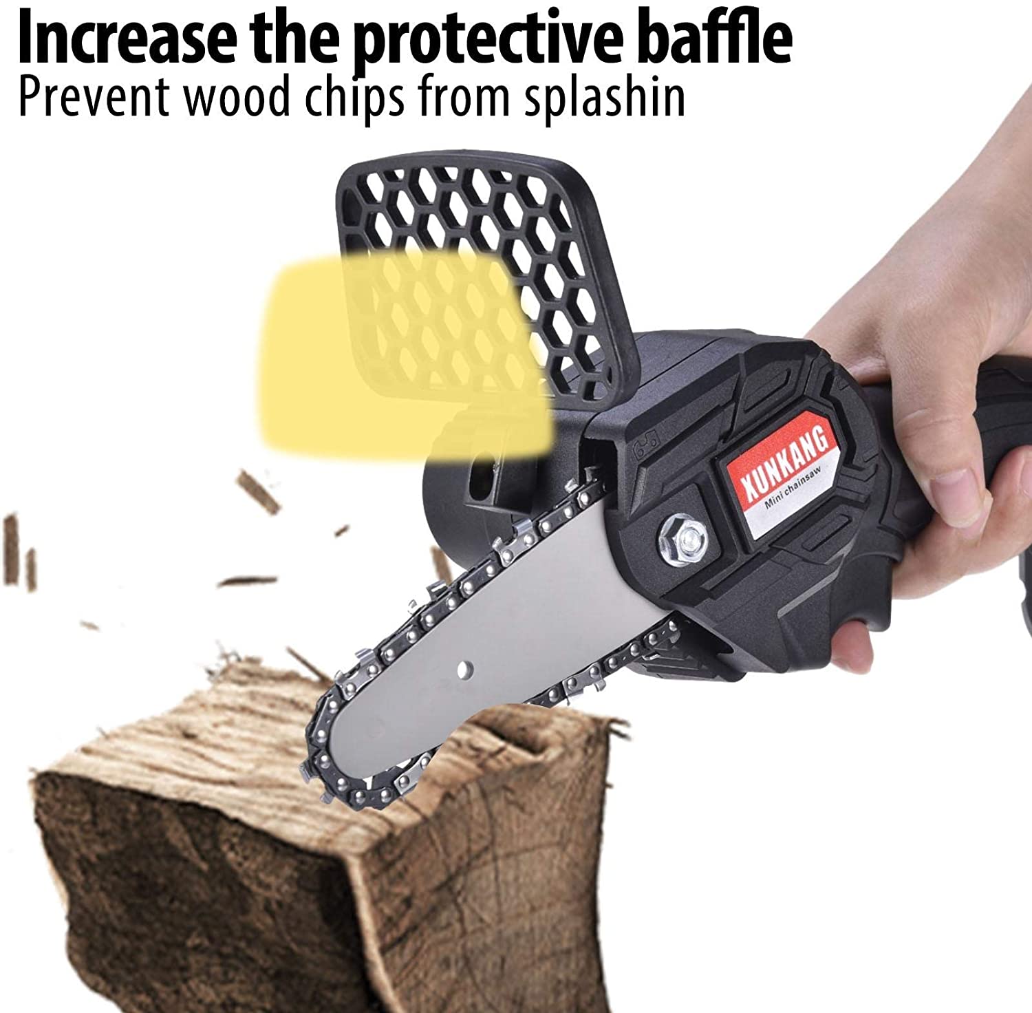 Mini Chainsaw 4Inch Cordless Electric 