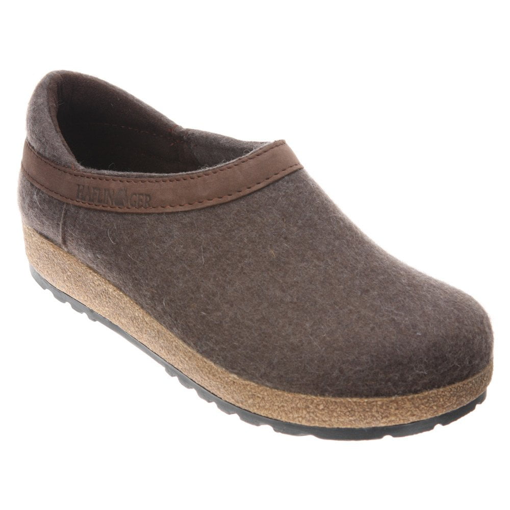 haflinger boiled wool clogs