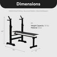 thumbnail image 4 of BalanceFrom Steel Weight Bench w/ Squat Rack, Adjustable Seat and Recliner, Black & White, 4 of 10