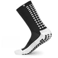 thumbnail image 2 of Sherry Men's Breathable Non-Slip Soccer Crew Socks, Black, 2 of 5
