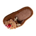 thumbnail image 1 of Pantoufles d'Intérieur et d'Extérieur pour Femmes, Mode Décontractée, Hiver, Noël, en Molleton, Chaudes, Couleur Unie, Bout Rond, Plates, 1 of 5