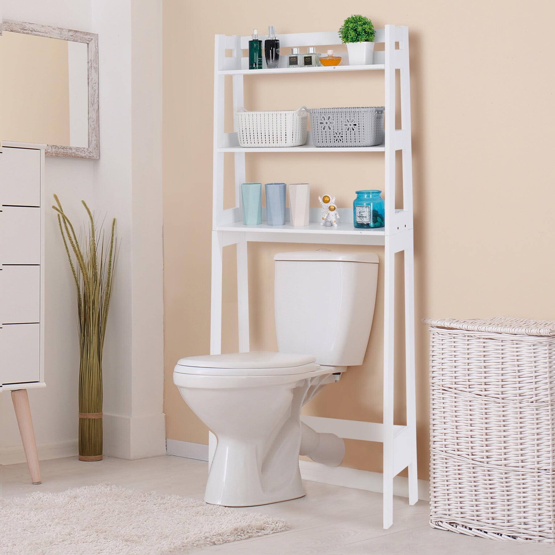 ［journal standard Furniture］HOOVER SHELF Furniture of America Dore 71 in. White 8-shelf Standard