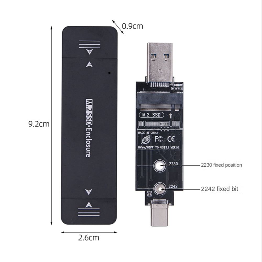 M2802N C-A C-C - Boîtier De Disque Dur Nvme M.2 Ssd, Port De Type C