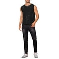thumbnail image 2 of INSPIRE CHIC Glitter Tank Tops for Men's Metallic Clubwear Sleeveless T-Shirt Party Sparkly Vest, 2 of 5