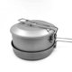 thumbnail image 4 of Traje de vajilla Kit de utensilios de cocina de titanio para acampar, olla de cocina portátil con mango plegable para acampar, mochilero, senderismo, barbacoa Romacci Traje de vajilla, 4 of 7