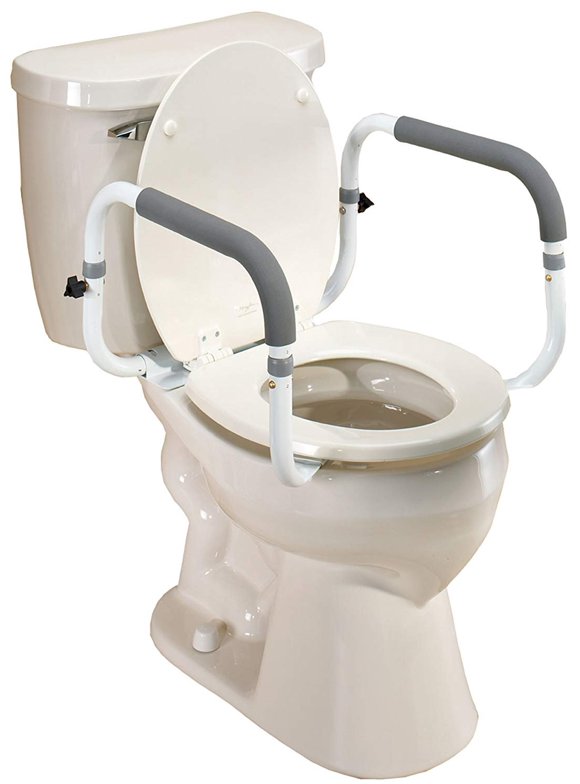 Toilet Safety Rails in Raised Toilet Seats