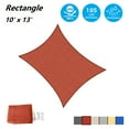 thumbnail image 6 of Sun Shade Sail Rectangle, 10' x 13' UV Block Canopy for Patio Backyard Lawn Garden Outdoor Activities (Terra), 6 of 10