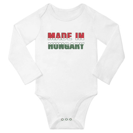 

Made In Hungary Baby Long Sleeve Clothing Bodysuits (White 12 Months)
