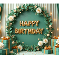 thumbnail image 4 of Decorative Design Happy Birthday Banner Balloon Decoration Floral Elements Celebration Banner for Birthday Party Event Decoration Indoor Celebration, 4 of 8