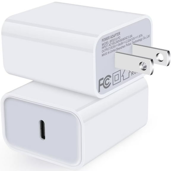 USB C Block,USB C Wall Charger Block,2PACK AILKIN PD 20W Type C Block Charger Fast Charging Charger Plug Power Adapter USB C Brick Cube For Android Fast Charger Block,White