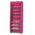 thumbnail image 5 of Veryke 10 Tiers Shoe Rack with Dustproof Cover Closet, Shoe Storage Cabinet Organizer, Rose Red, 5 of 7