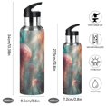 thumbnail image 2 of Yayeee 20oz Insulated Water Bottle Double Wall Stainless Steel with Flip Straw Lid, Psychedelic Forest, 2 of 7