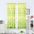 thumbnail image 2 of Southeast Asian Style Home Fashion Printed Tulip Short Curtain Breathable Window Curtain(Green)100 * 200cm, 2 of 5