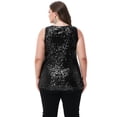 thumbnail image 3 of Womens Plus Size Sleeveless Sequin Tops Sparkle Shine Tank Top, 3 of 7