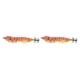 thumbnail image 4 of Greeniant Jigs de calamar Camarones de brillante con anzuelos Señuelo de pesca Acero de alto carbono Reutilizable Cebo resistente al desgaste Rojo 2Conjunto, 4 of 6