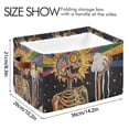 thumbnail image 4 of Yayeee Canvas Storage Basket with Handles for Shelves Fabric Bins Closet Organizer, Bright Skeleton, 4 of 8