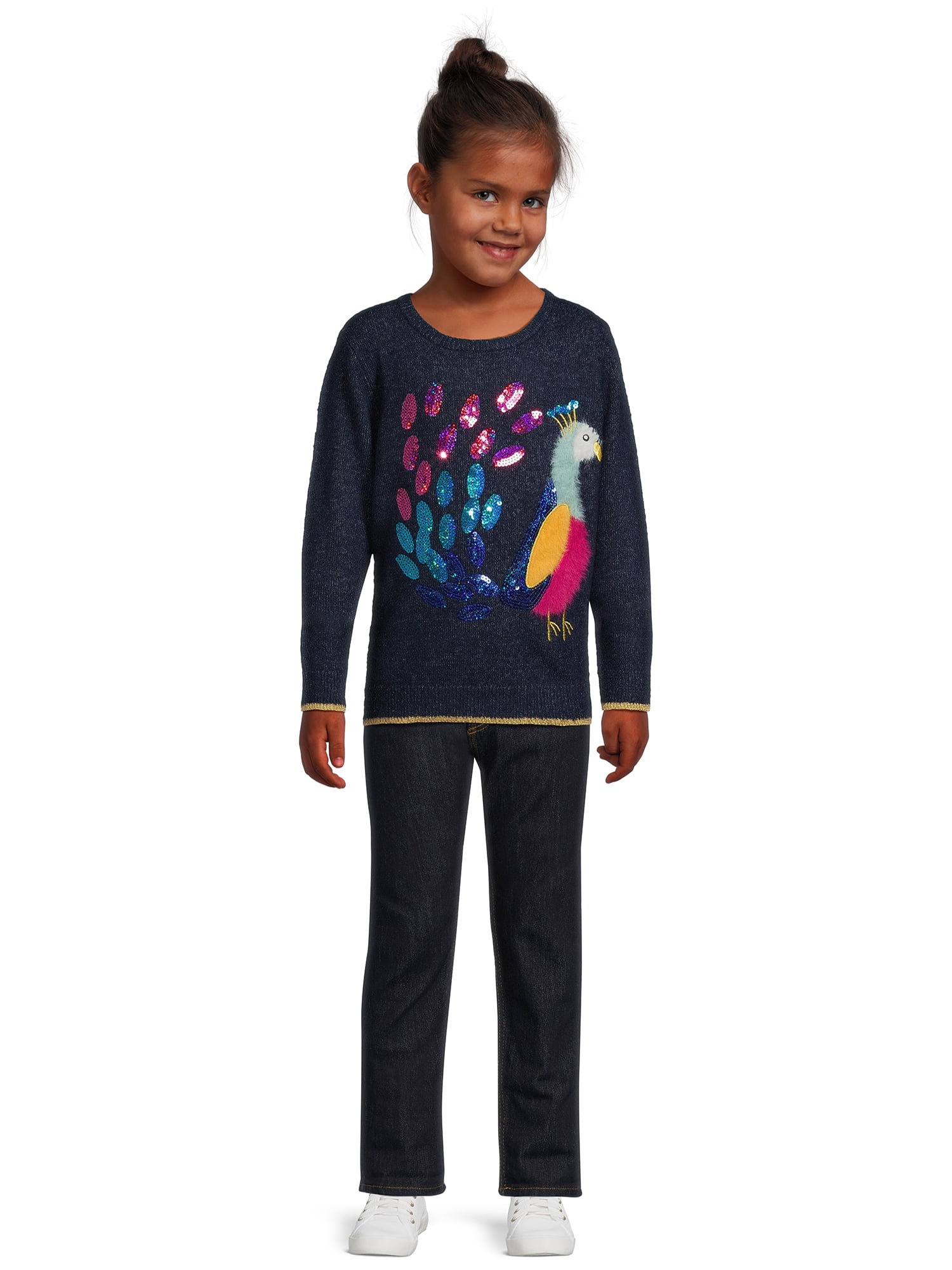 Nik and Leksi Girls Embellished Sweater Pullover, Sizes 4-16