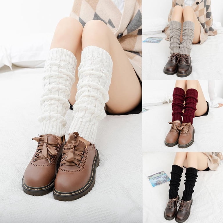 Jambières Chaussettes Boot Cover Femmes - Taille Unique, Tricot Souple, Pour Tenir Chaud En Hiver - Accessoire Mode