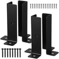 thumbnail image 1 of 4pcs Post Base Brackets Deck Post Support Brackets Fence Post Base Porch Railing Post Holding Brackets, 1 of 8