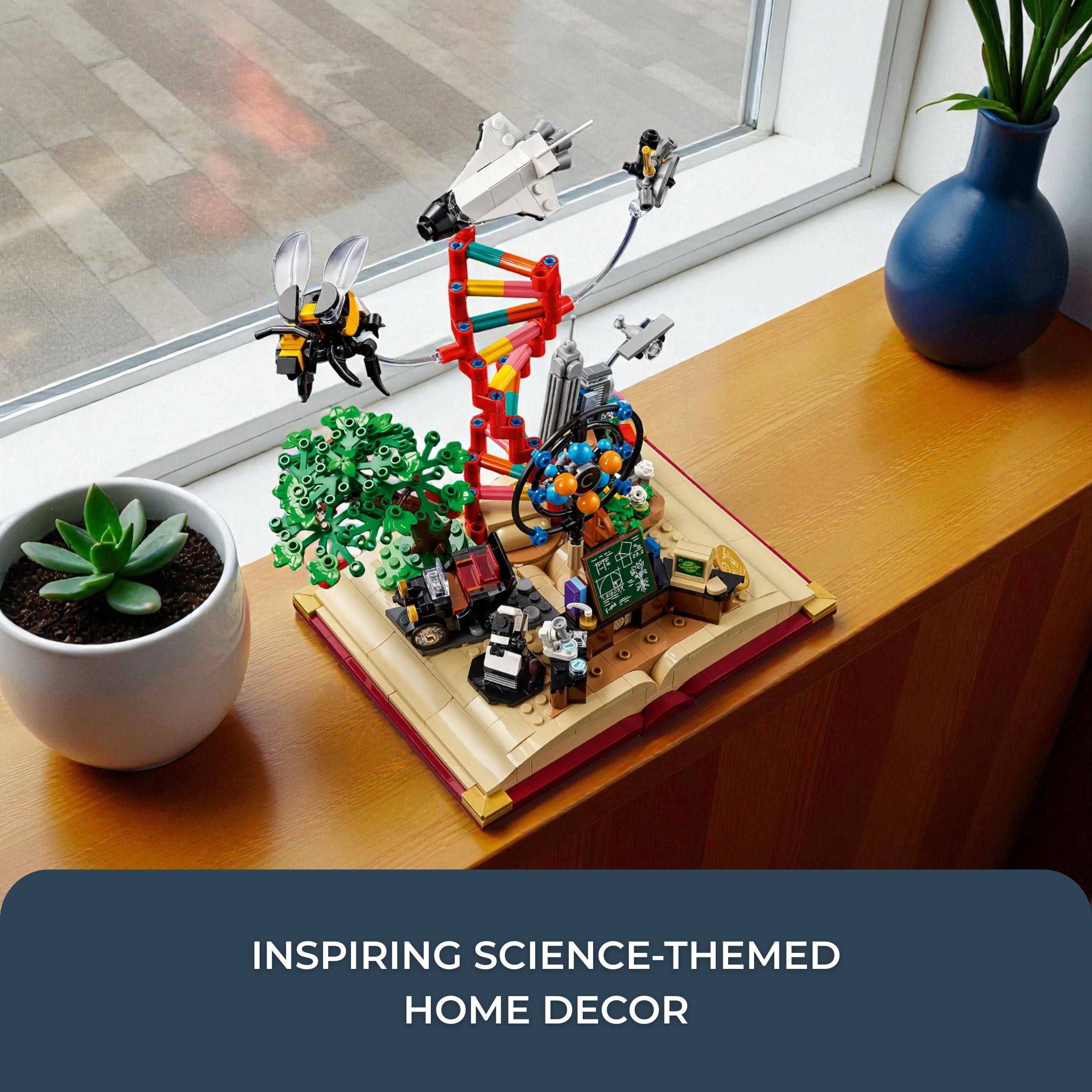 LEGO Ideas The Evolution of STEM Building Set, 3 Scientist Mini Figures, Collectible Display, 879-Piece Set, 21355, 18+