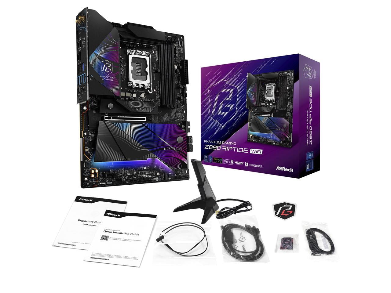 ASRock Z890 Riptide WiFi LGA 1851 Intel Z890 SATA 6Gb/s ATX Motherboard