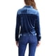 thumbnail image 3 of CHAQUETA DE VELVET PARA MUJER INSPIRE CHIC, CON BOTONES, MANGAS LARGAS, CORTA, AZUL MARINO, 3 of 6